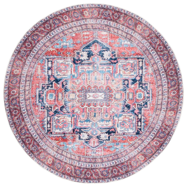 SAFAVIEH Serapi Collection SEP389Q Red / Navy Rug Image 4