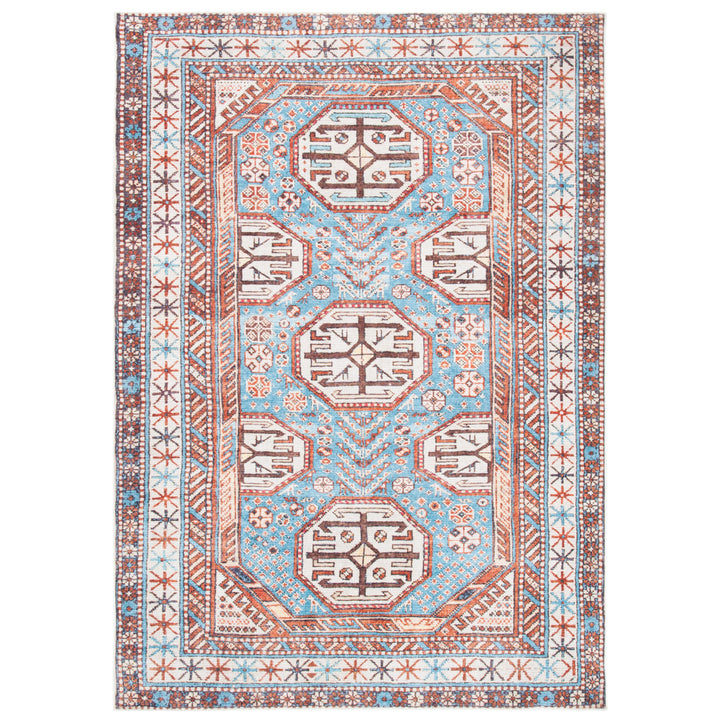 SAFAVIEH Serapi Collection SEP383J Light Blue / Brown Rug Image 6