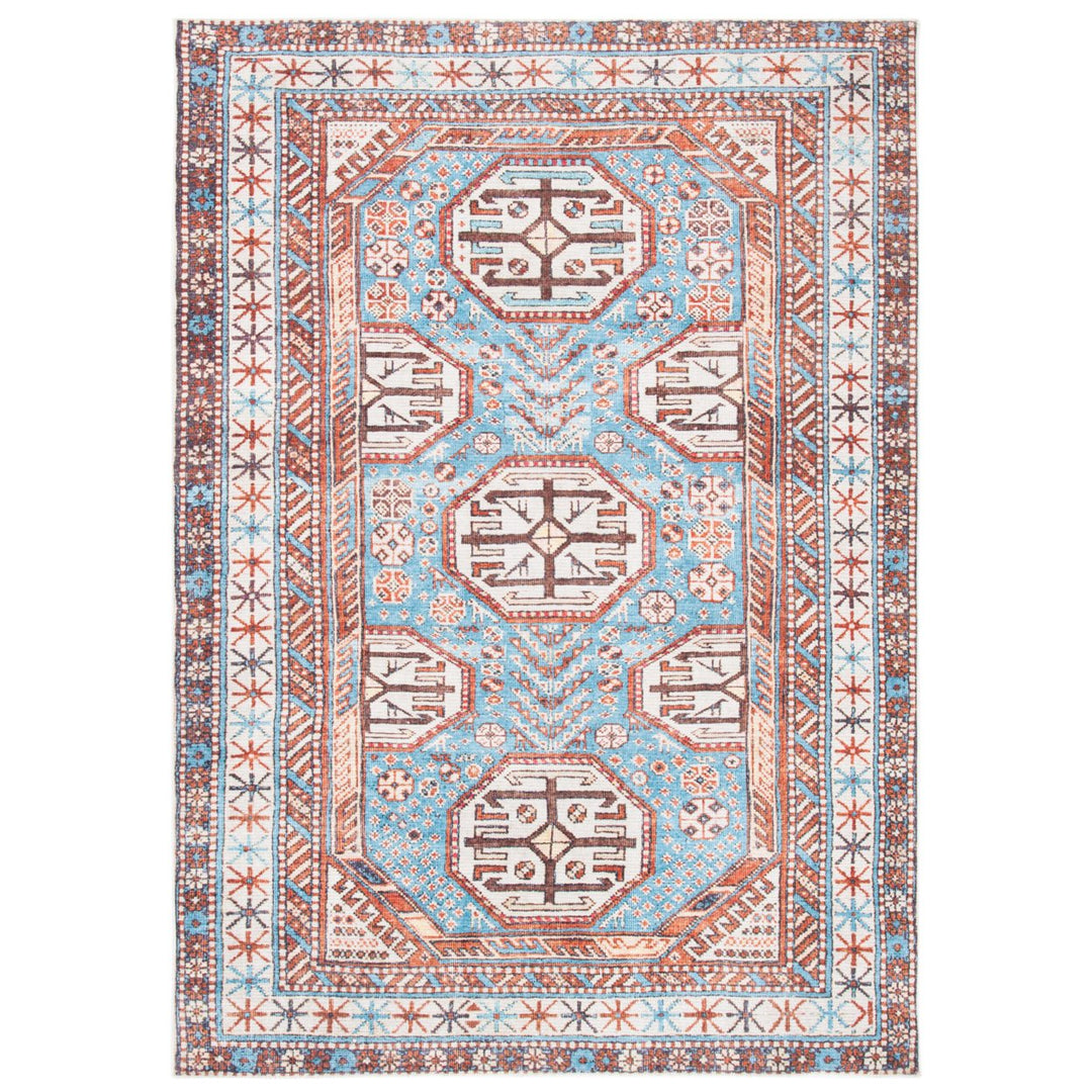 SAFAVIEH Serapi Collection SEP383J Light Blue / Brown Rug Image 1