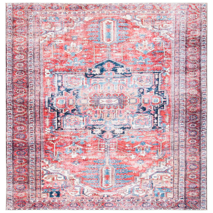 SAFAVIEH Serapi Collection SEP389Q Red / Navy Rug Image 6