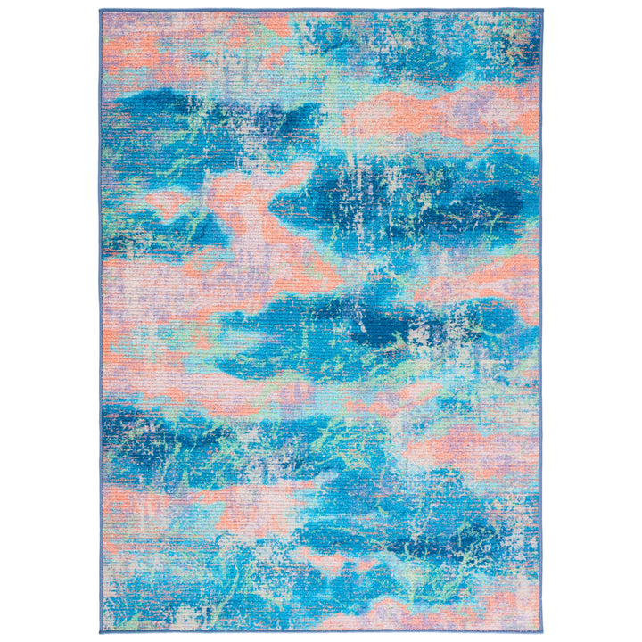 SAFAVIEH Sequoia Collection SEQ151M Blue / Orange Rug Image 2