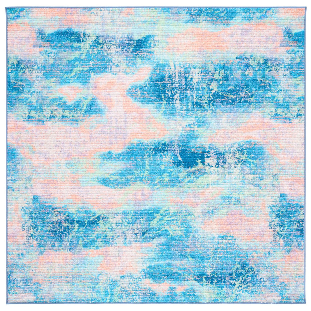 SAFAVIEH Sequoia Collection SEQ151M Blue / Orange Rug Image 1