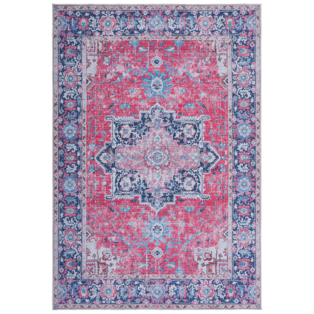 SAFAVIEH Serapi Collection SEP323Q Red / Navy Rug Image 1