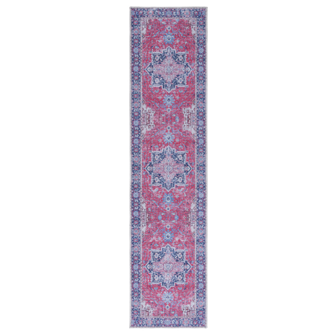 SAFAVIEH Serapi Collection SEP323Q Red / Navy Rug Image 5