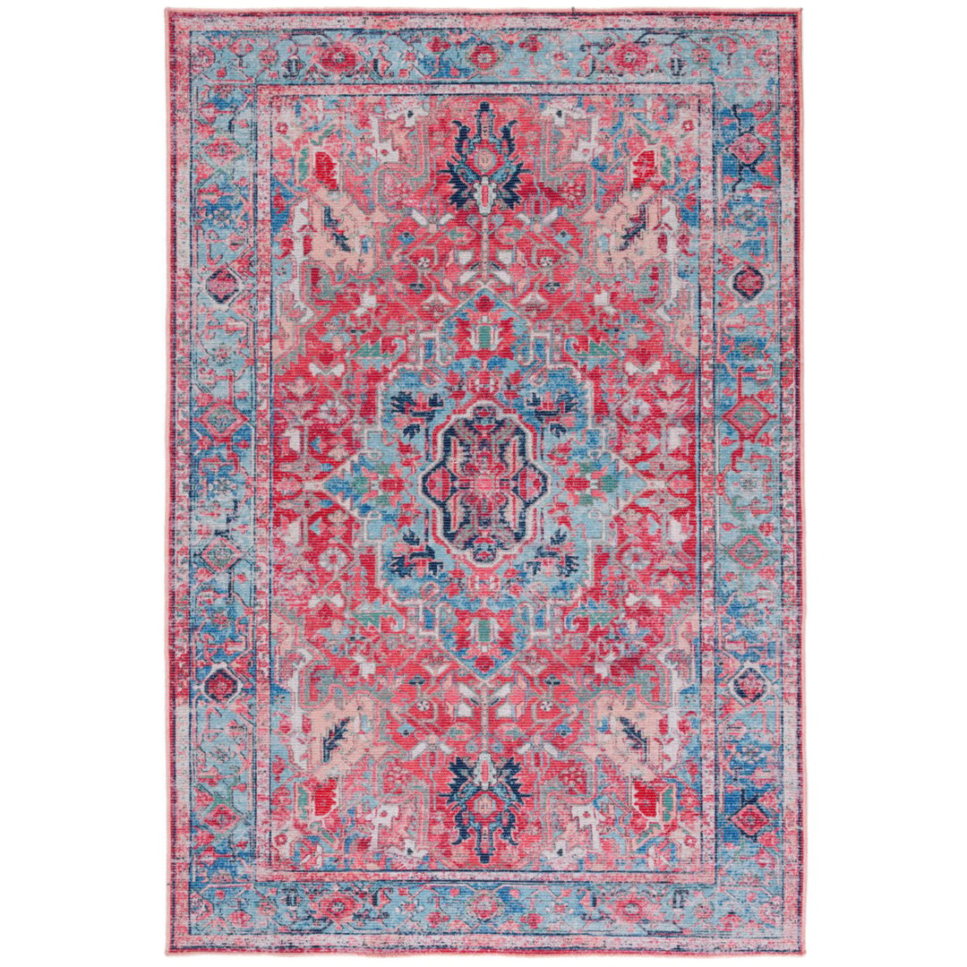 SAFAVIEH Serapi Collection SEP518J Light Blue / Red Rug Image 1