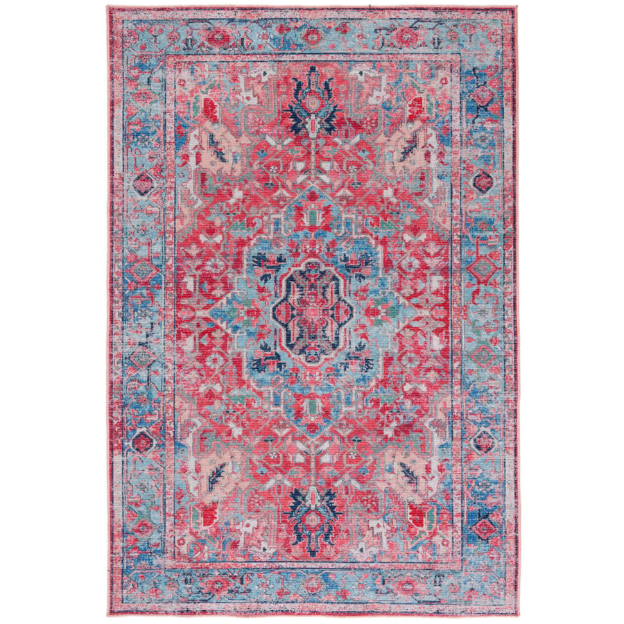 SAFAVIEH Serapi Collection SEP518J Light Blue / Red Rug Image 1