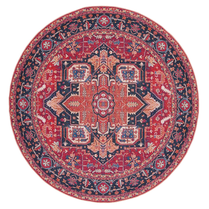 SAFAVIEH Serapi Collection SEP534Q Red / Blue Rug Image 4