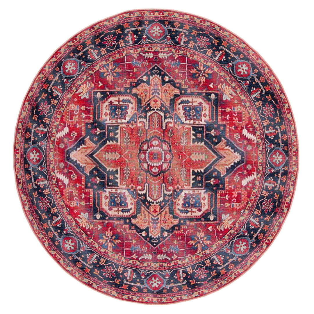 SAFAVIEH Serapi Collection SEP534Q Red / Blue Rug Image 1