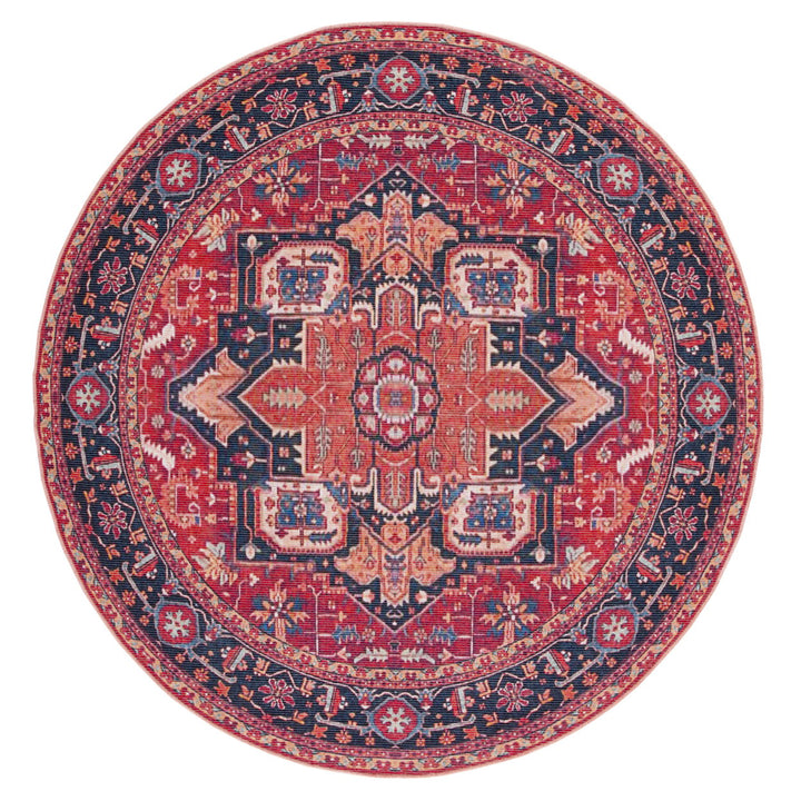 SAFAVIEH Serapi Collection SEP534Q Red / Blue Rug Image 1