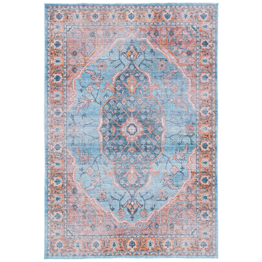 SAFAVIEH Serapi Collection SEP540M Blue / Orange Rug Image 1