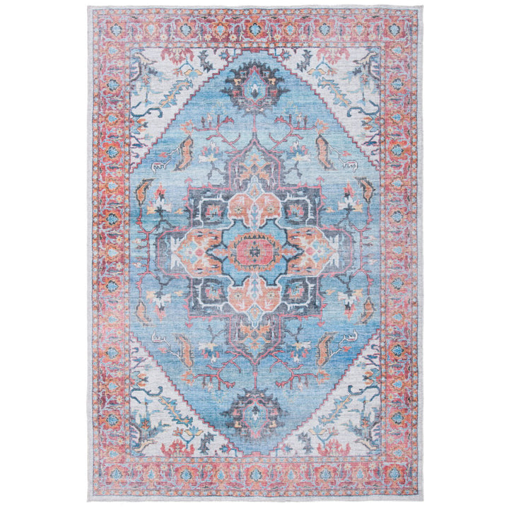 SAFAVIEH Serapi Collection SEP537M Blue / Ivory Rug Image 9