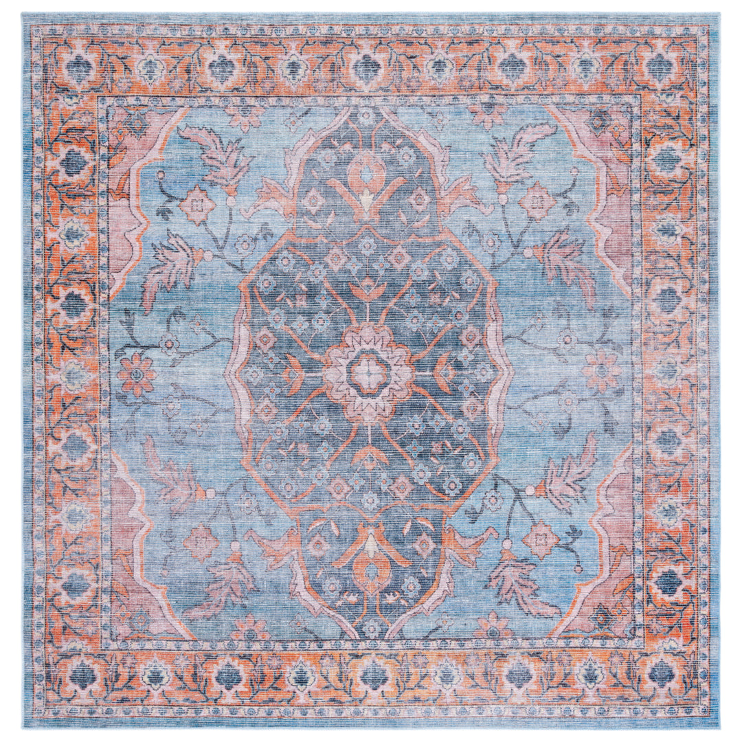 SAFAVIEH Serapi Collection SEP540M Blue / Orange Rug Image 6