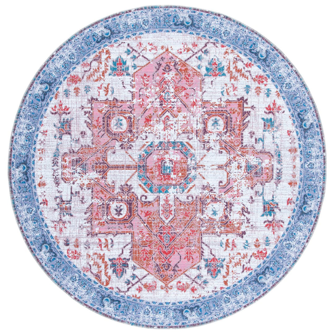 SAFAVIEH Serapi Collection SEP553P Rust / Blue Rug Image 4