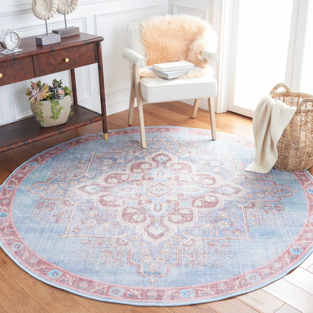 SAFAVIEH Serapi Collection SEP580M Blue / Brown Rug Image 2