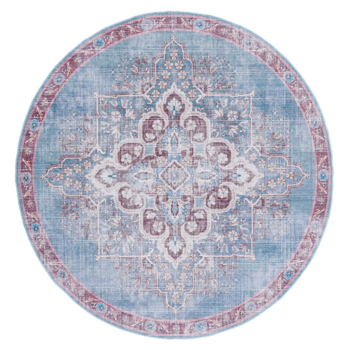 SAFAVIEH Serapi Collection SEP580M Blue / Brown Rug Image 4