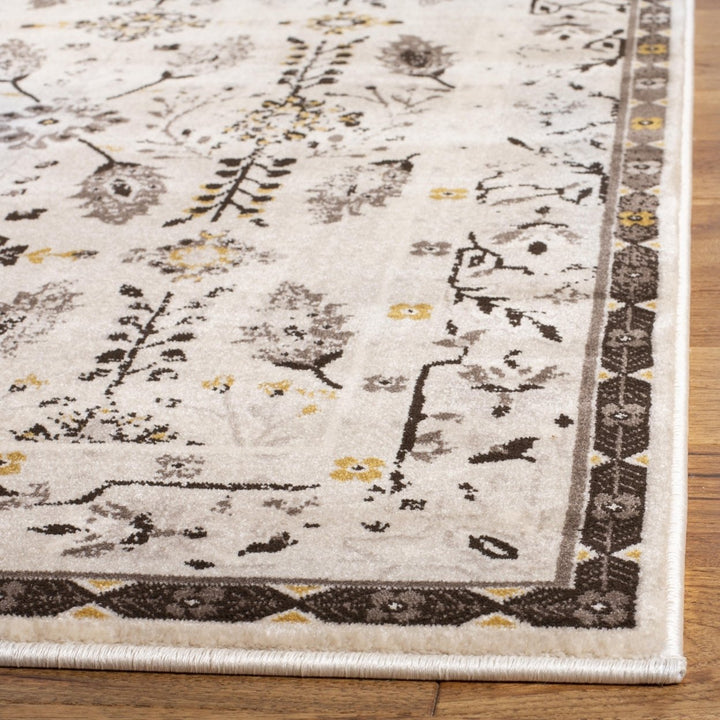 SAFAVIEH Serenity Collection SER208F Creme / Brown Rug Image 4