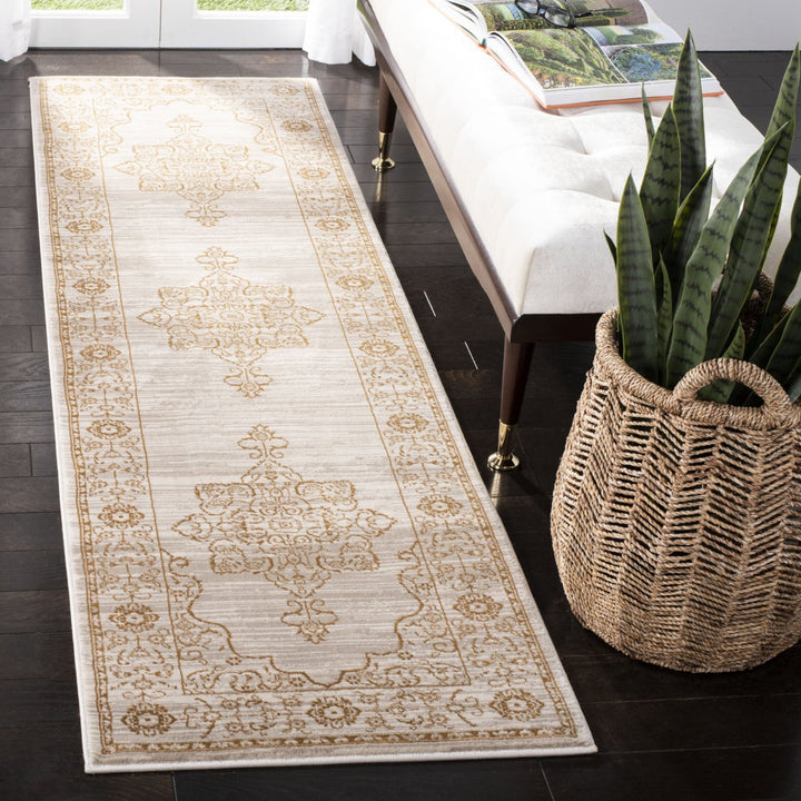 SAFAVIEH Serenity Collection SER210A Creme / Gold Rug Image 2