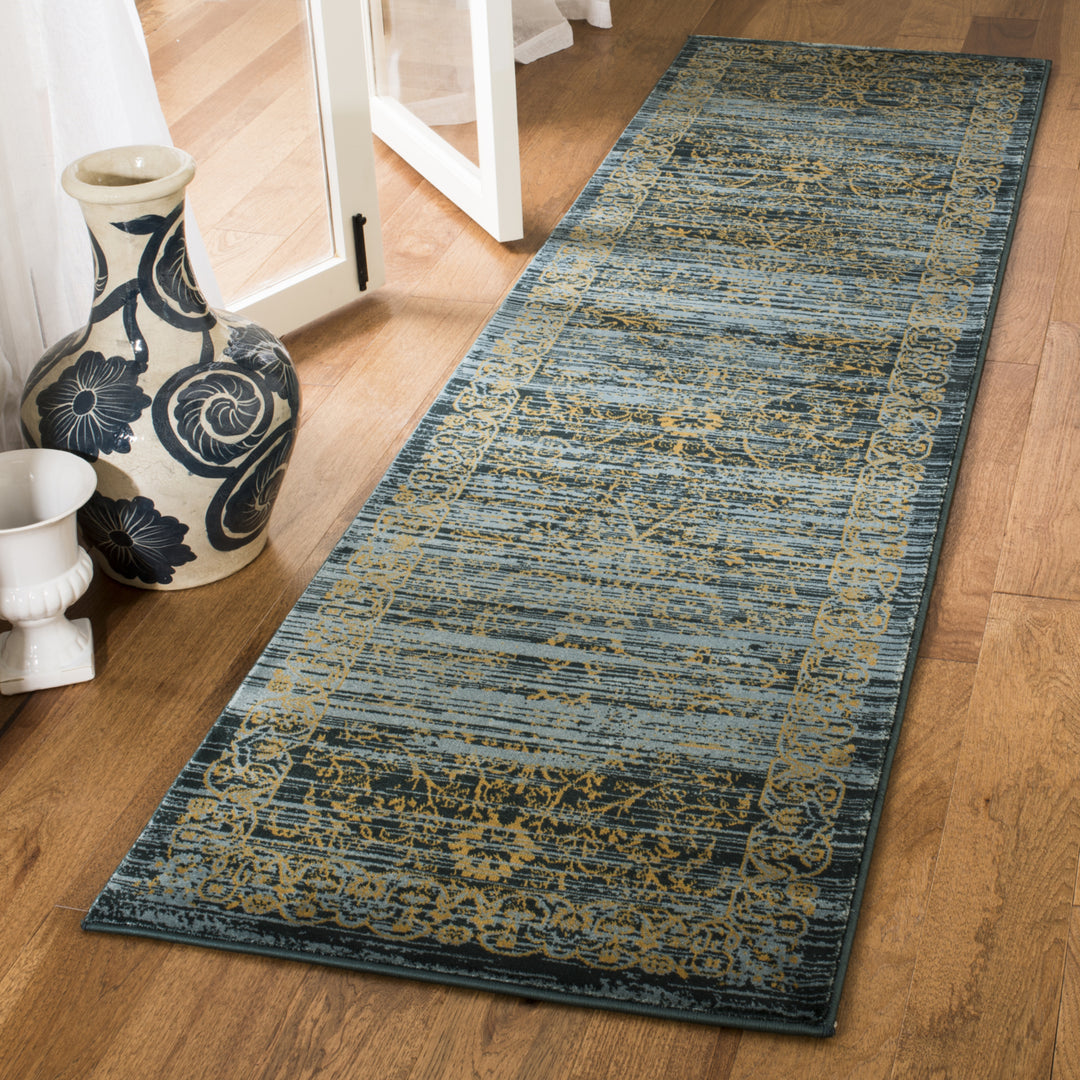 SAFAVIEH Serenity Collection SER214C Turquoise / Gold Rug Image 2