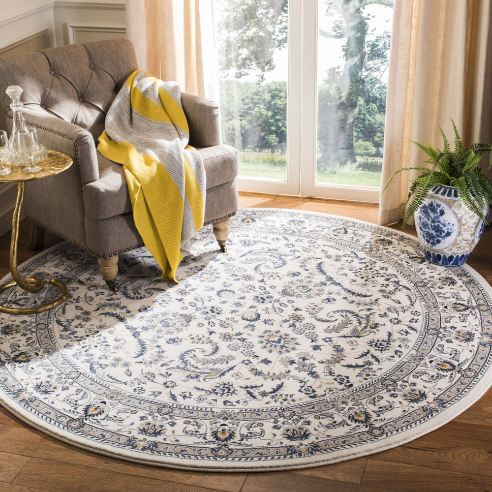 SAFAVIEH Serenity Collection SER216G Ivory / Blue Rug Image 2