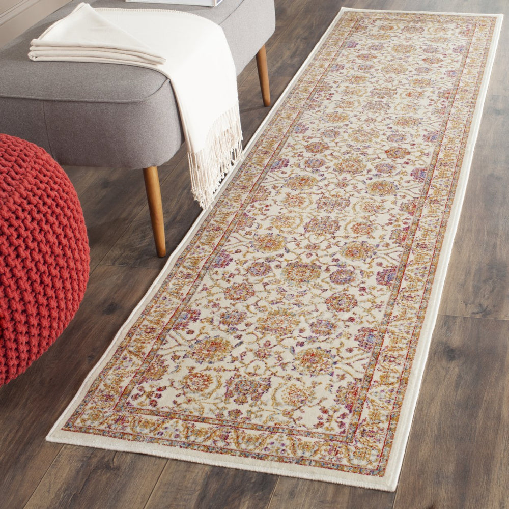 SAFAVIEH Sevilla Collection SEV811B Ivory/Multi Rug Image 2