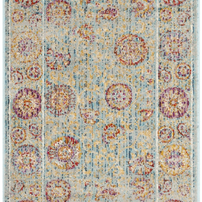 SAFAVIEH Sevilla SEV812C Light Blue / Multi Rug Image 5