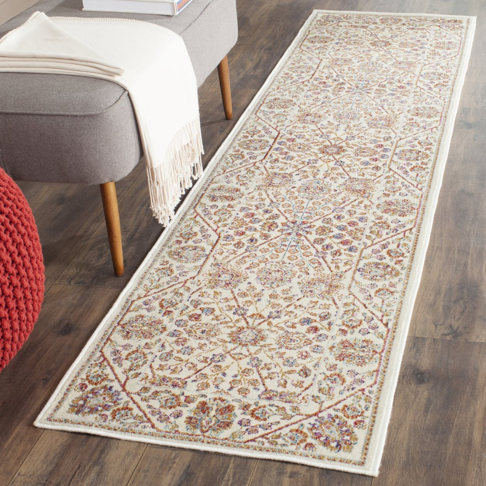 SAFAVIEH Sevilla Collection SEV813B Ivory/Multi Rug Image 2