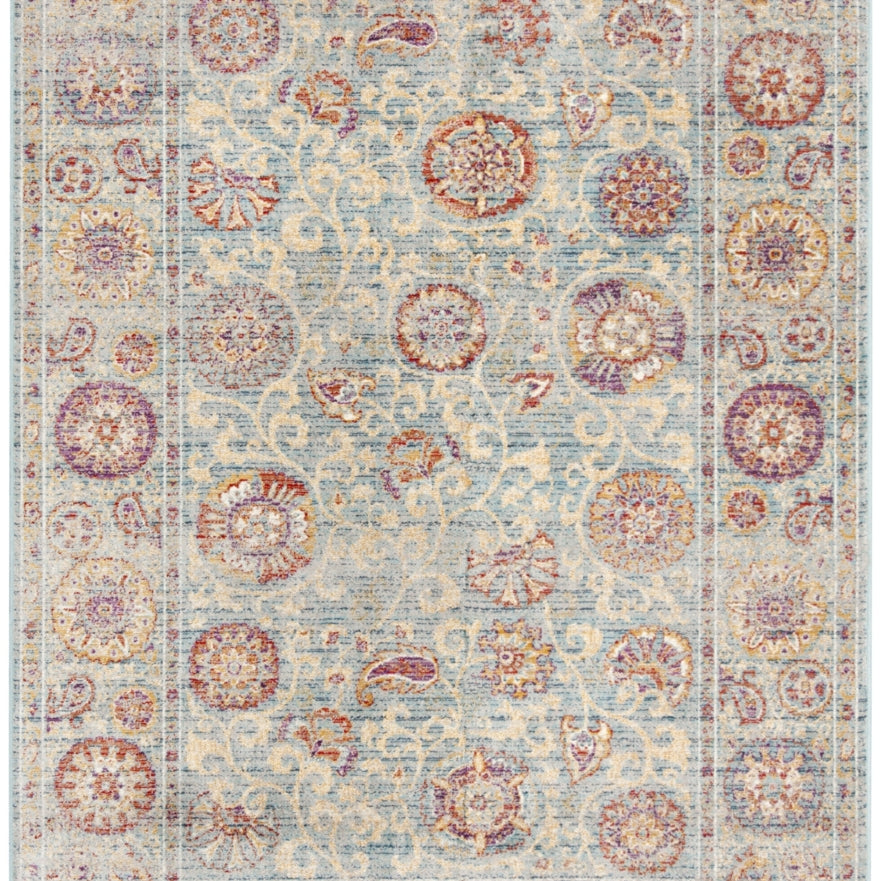 SAFAVIEH Sevilla SEV812C Light Blue / Multi Rug Image 7