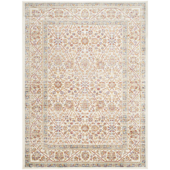 SAFAVIEH Sevilla Collection SEV813B Ivory/Multi Rug Image 1