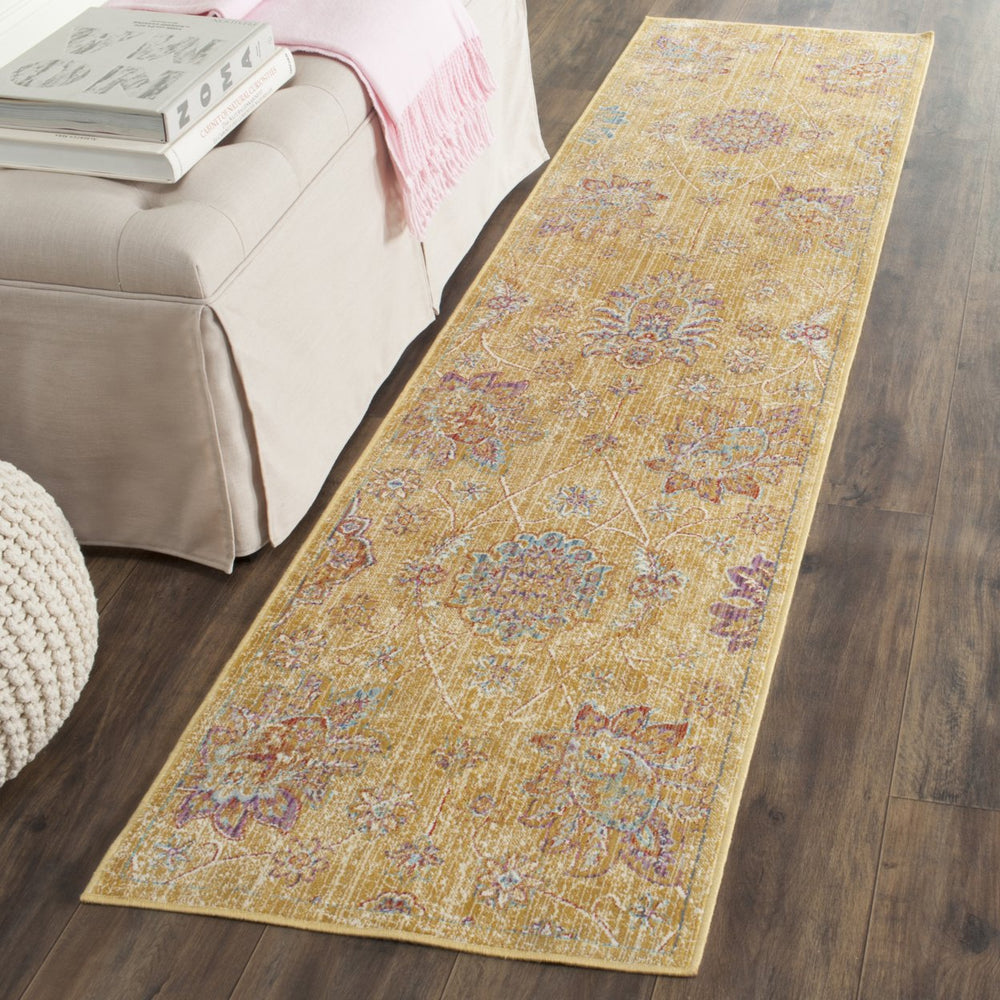 SAFAVIEH Sevilla Collection SEV814E Gold / Multi Rug Image 2