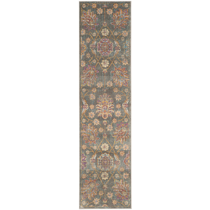 SAFAVIEH Sevilla Collection SEV814G Grey / Multi Rug Image 3