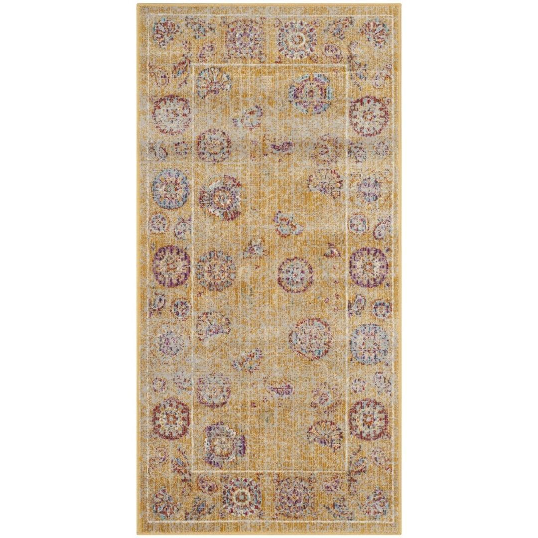 SAFAVIEH Sevilla Collection SEV812E Gold / Multi Rug Image 7