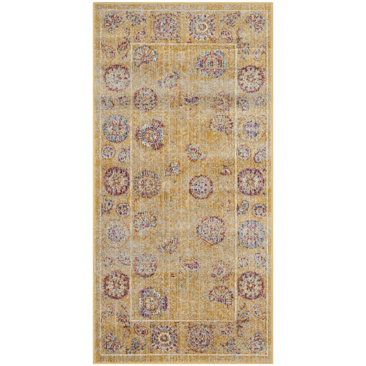 SAFAVIEH Sevilla Collection SEV812E Gold / Multi Rug Image 7