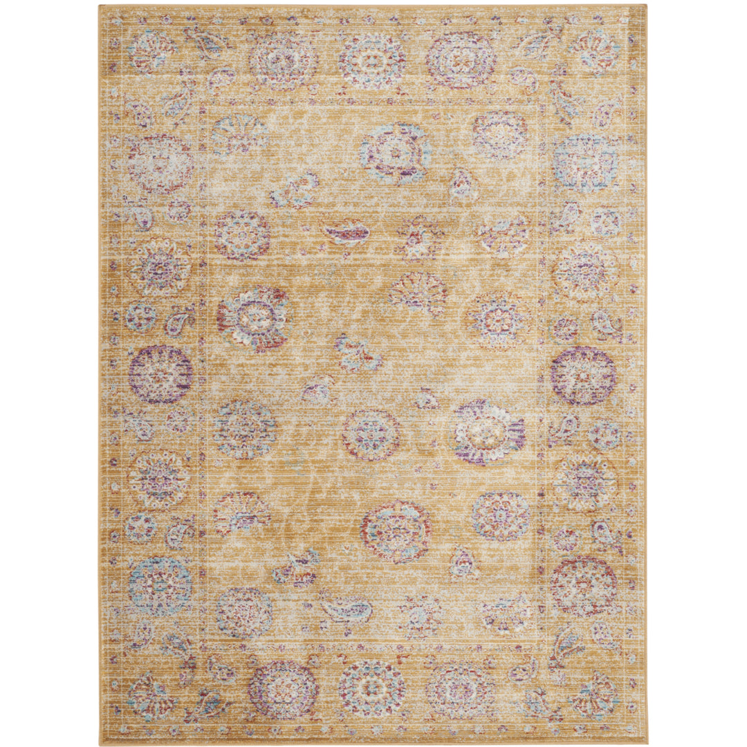 SAFAVIEH Sevilla Collection SEV812E Gold / Multi Rug Image 8