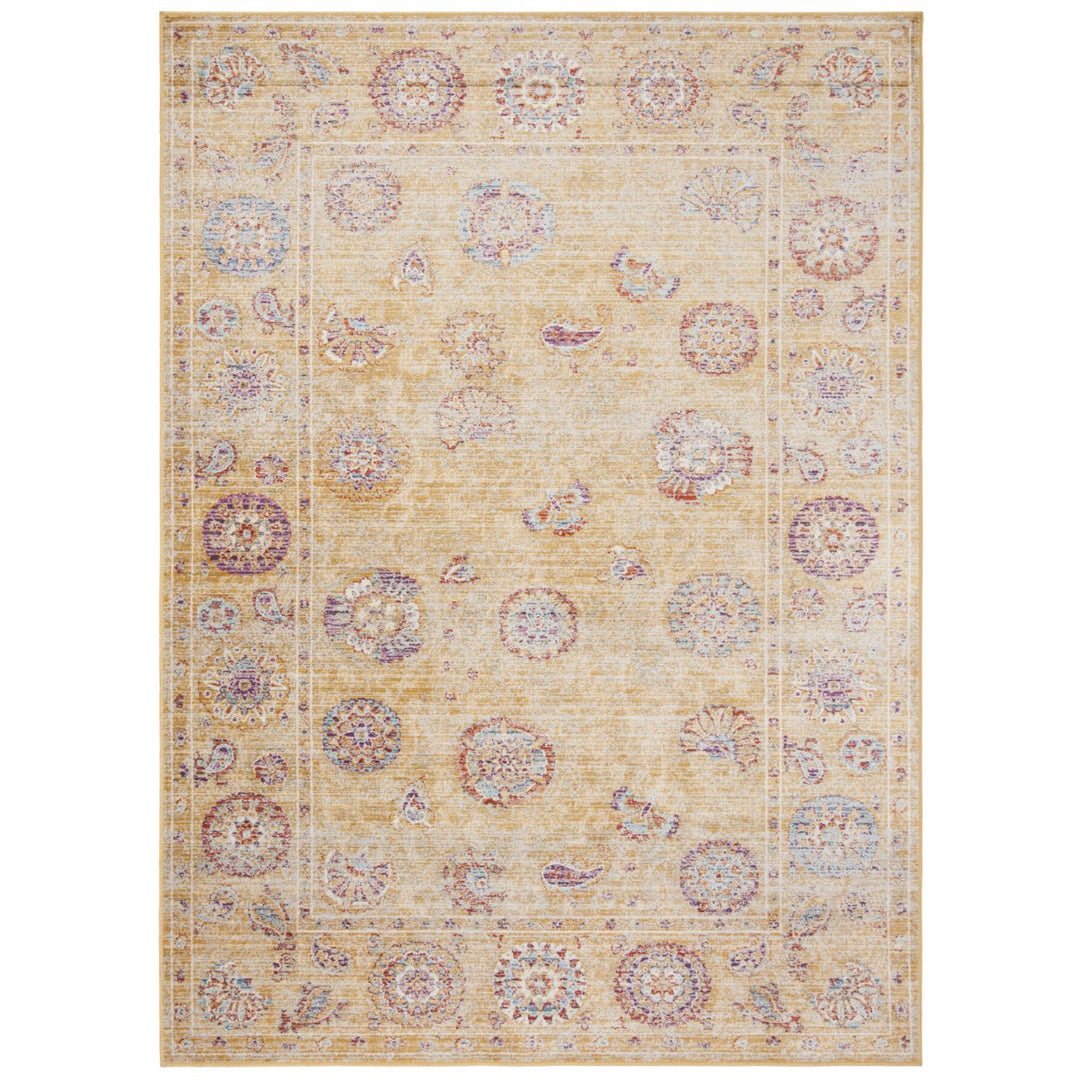 SAFAVIEH Sevilla Collection SEV812E Gold / Multi Rug Image 9