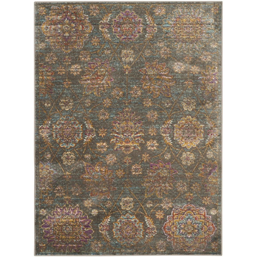 SAFAVIEH Sevilla Collection SEV814G Grey / Multi Rug Image 6