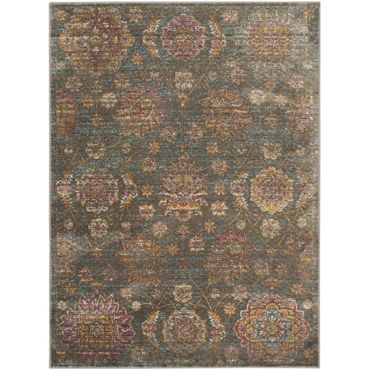 SAFAVIEH Sevilla Collection SEV814G Grey / Multi Rug Image 1