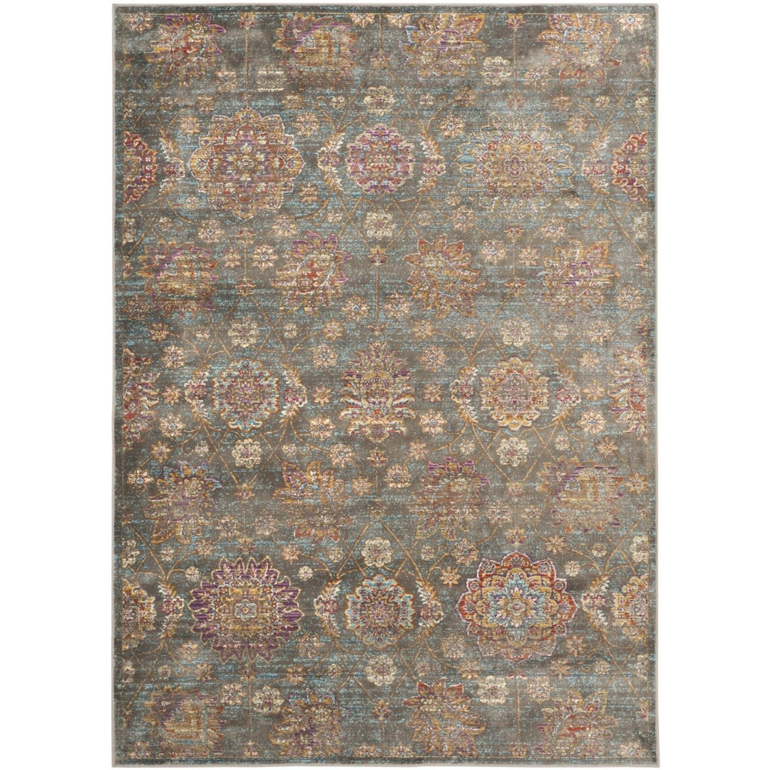 SAFAVIEH Sevilla Collection SEV814G Grey / Multi Rug Image 7