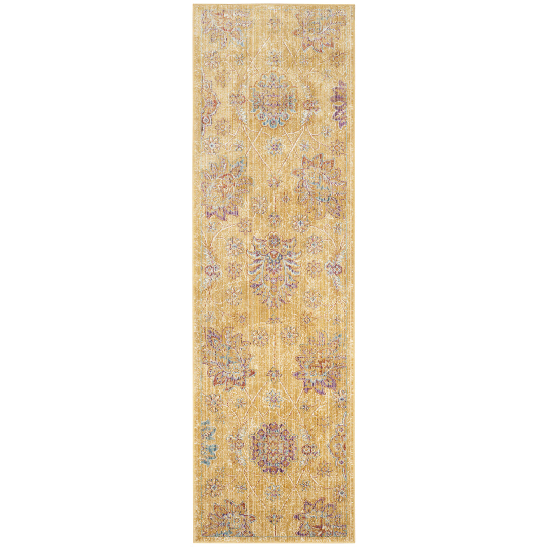 SAFAVIEH Sevilla Collection SEVB814E Gold/Multi Rug Image 3