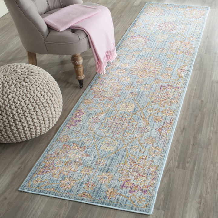 SAFAVIEH Sevilla Collection SEV814H Blue / Multi Rug Image 2