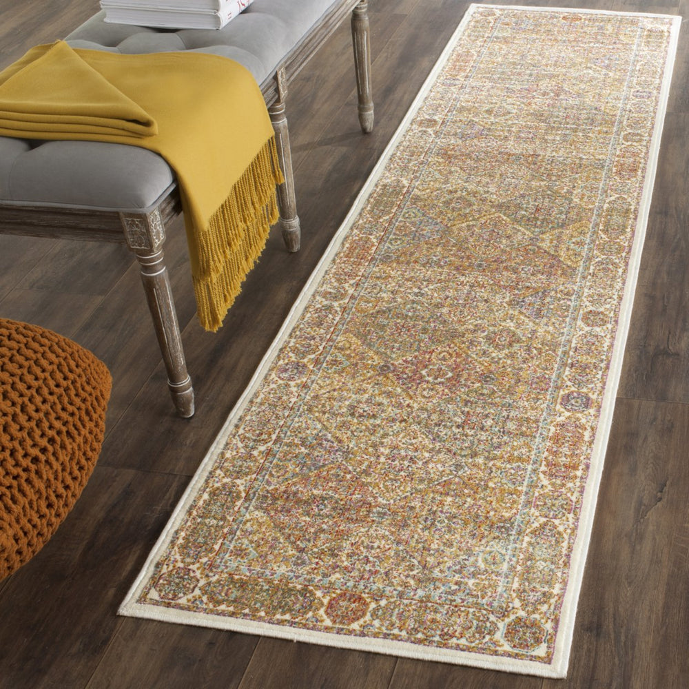 SAFAVIEH Sevilla Collection SEV815B Ivory/Multi Rug Image 2