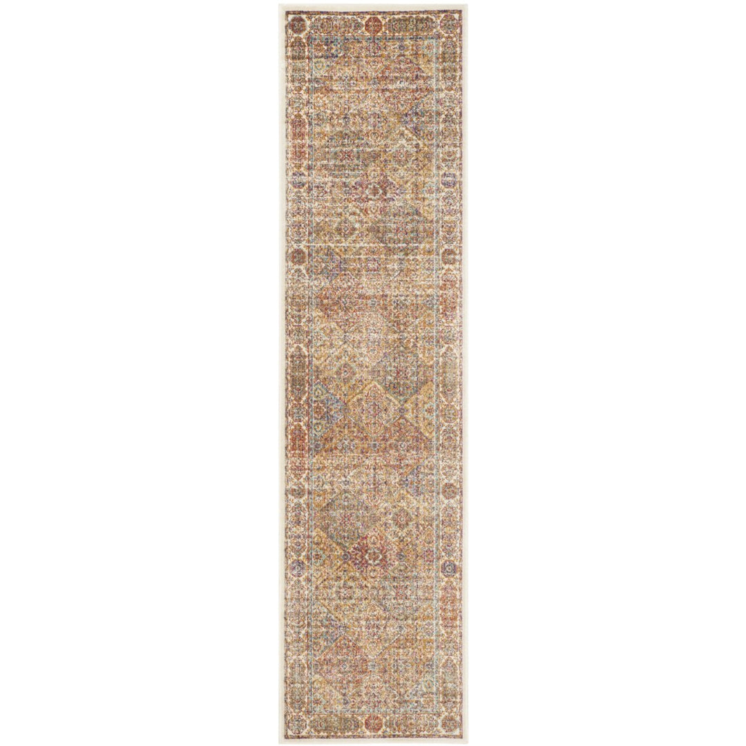 SAFAVIEH Sevilla Collection SEV815B Ivory/Multi Rug Image 3