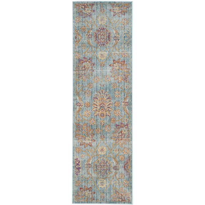 SAFAVIEH Sevilla Collection SEVB814H Blue/Multi Rug Image 3