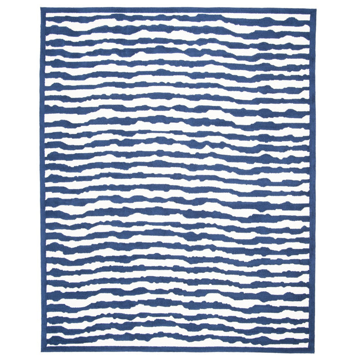 SAFAVIEH Kids Collection SFK215A Handmade Ivory/Blue Rug Image 1