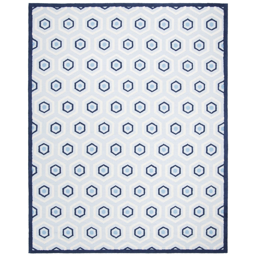 SAFAVIEH Kids Collection SFK225A Handmade Blue/Ivory Rug Image 1