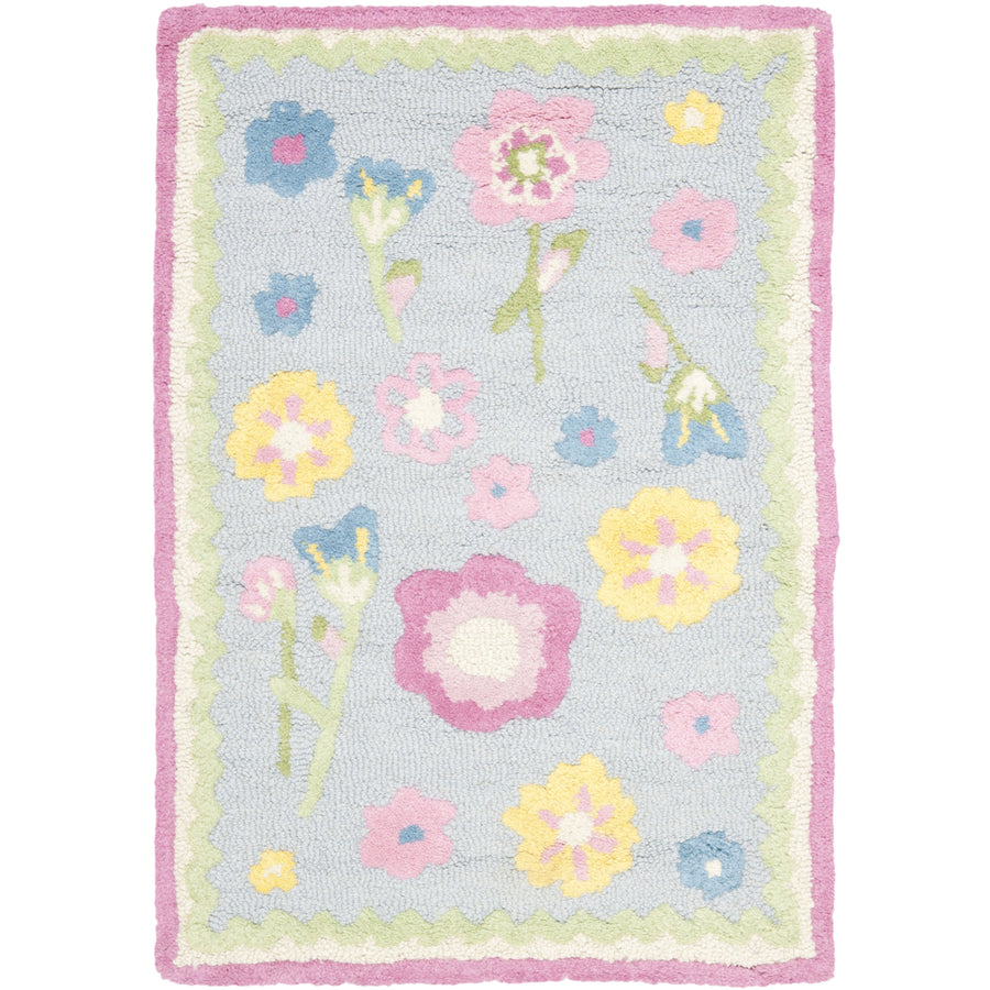 SAFAVIEH Kids Collection SFK311A Handmade Blue/Multi Rug Image 1