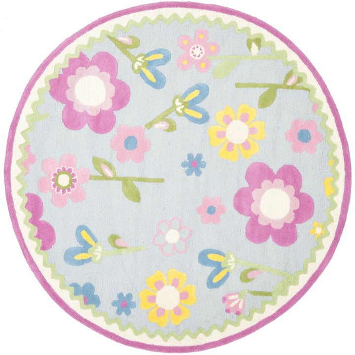 SAFAVIEH Kids Collection SFK311A Handmade Blue/Multi Rug Image 1