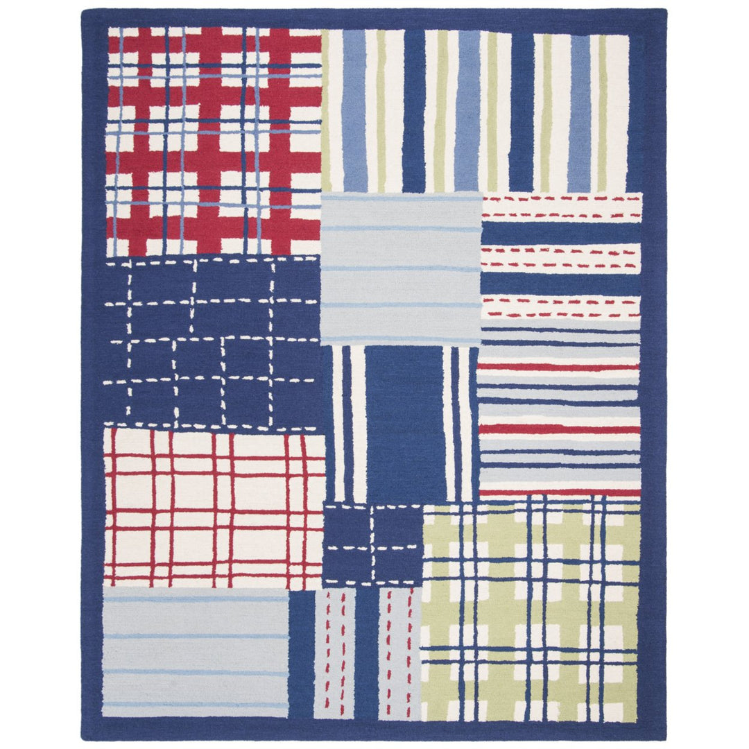 SAFAVIEH Kids Collection SFK318A Handmade Blue/Multi Rug Image 1