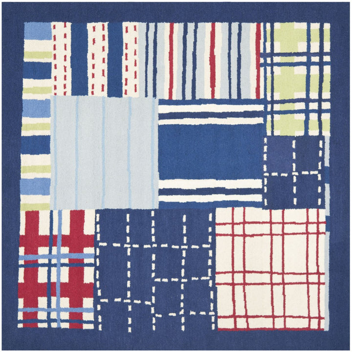 SAFAVIEH Kids Collection SFK318A Handmade Blue/Multi Rug Image 4