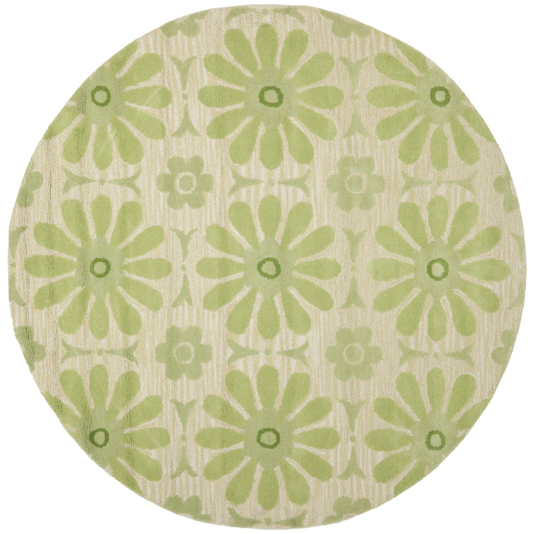 SAFAVIEH Kids SFK319A Handmade Beige / Green Rug Image 1