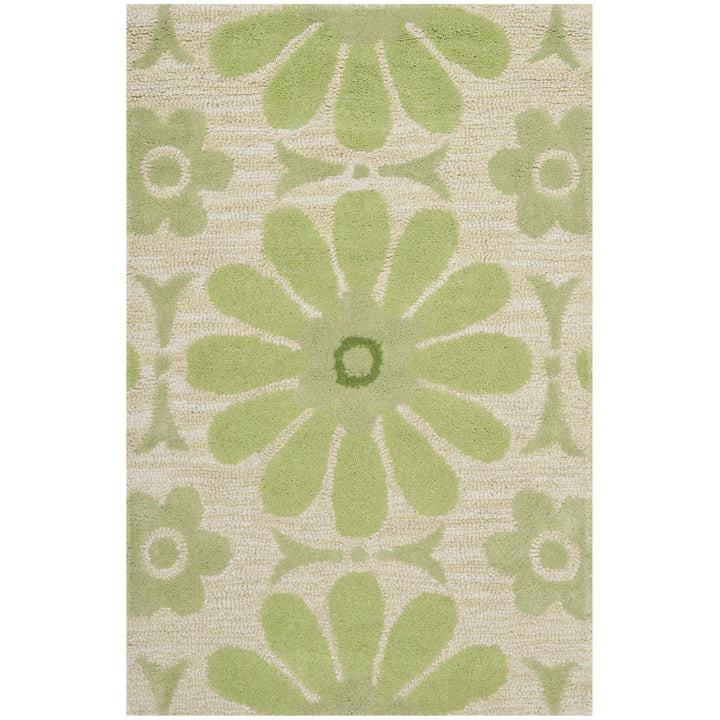 SAFAVIEH Kids SFK319A Handmade Beige / Green Rug Image 1